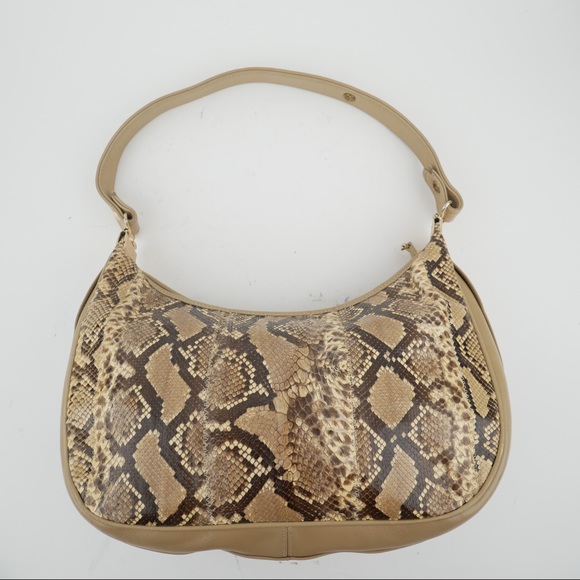 Vintage Handbags - Vintage snakeskin leather hobo shoulder bag